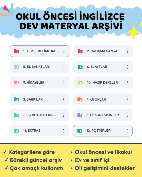 Okul Öncesi İngilizce Dev Materyal Arşivi