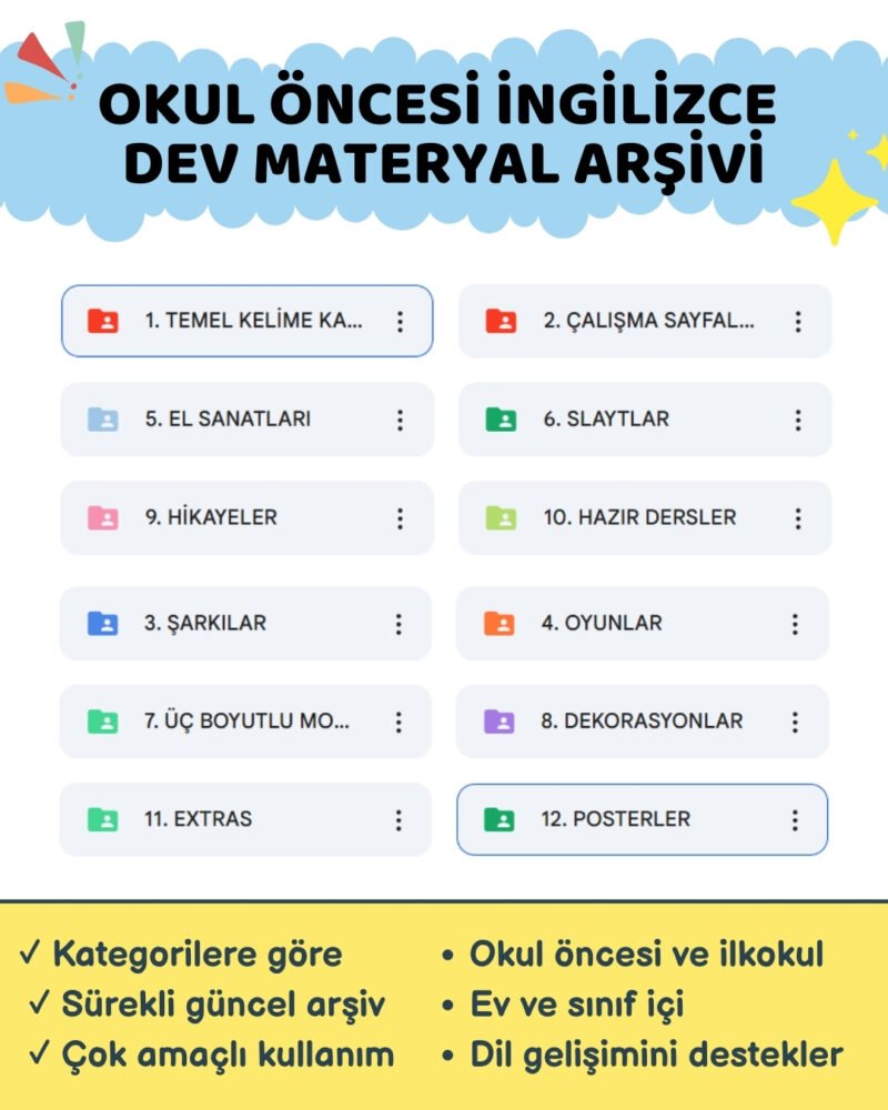 Okul Öncesi İngilizce Dev Materyal Arşivi
