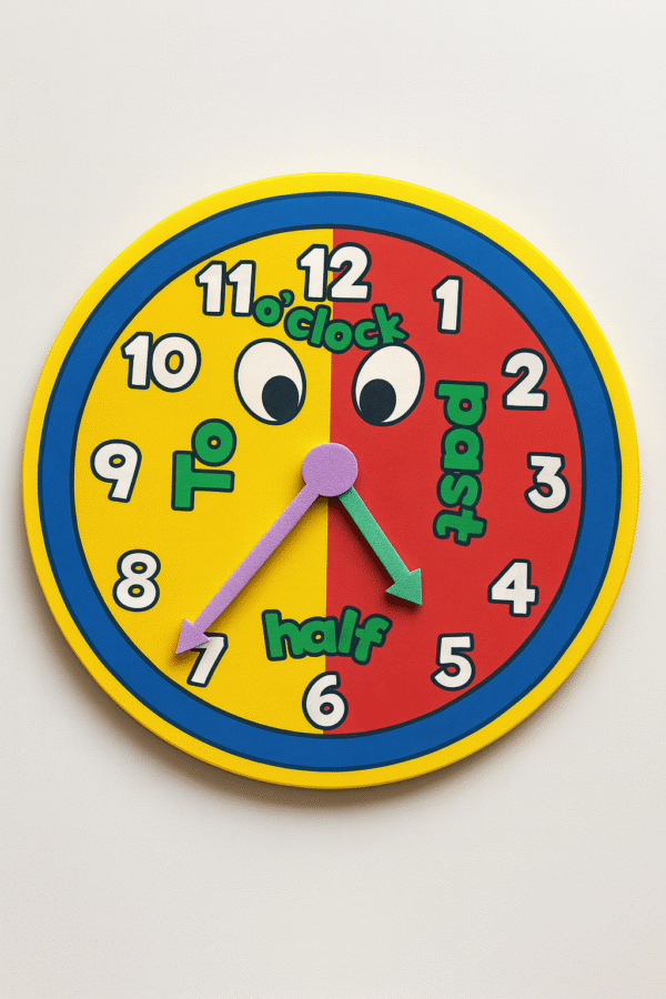 ingilizce saatler eğitim saati görseli