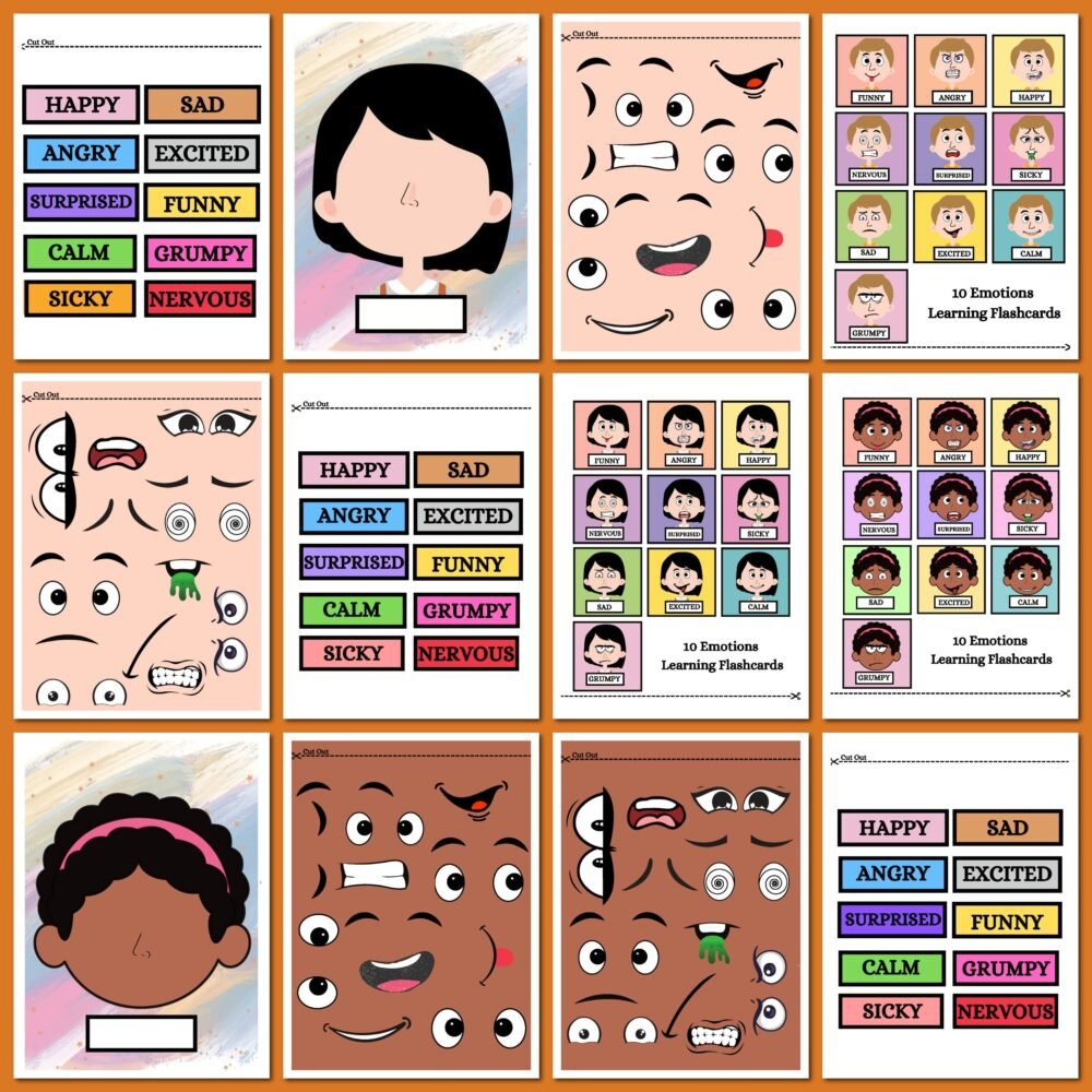 feelings worksheets ürün görseli