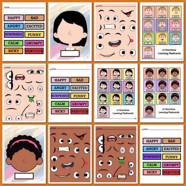 feelings worksheets ürün görseli